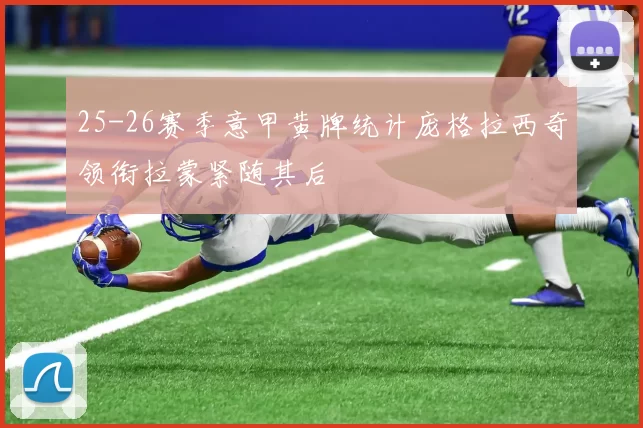 25-26赛季意甲黄牌统计庞格拉西奇领衔拉蒙紧随其后